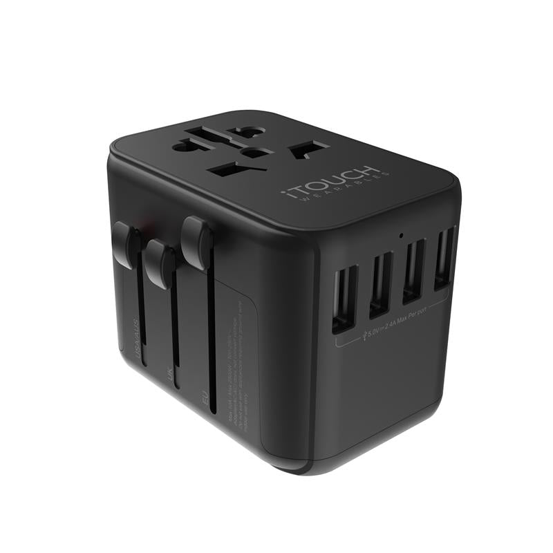 iTouch International Travel Adapter Black/White
