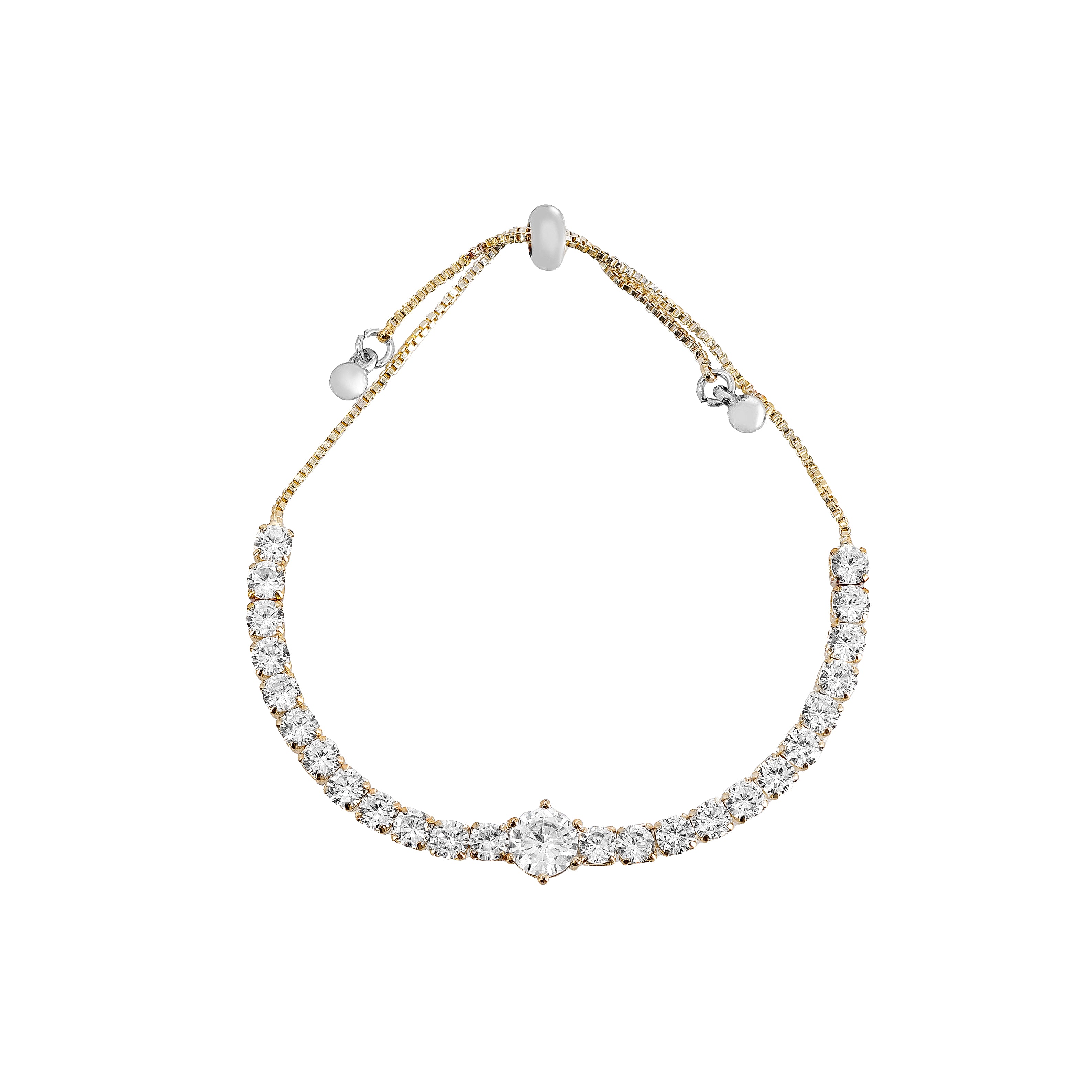 Danecraft Cubic Zirconia Tennis Bracelet & Earrings Set