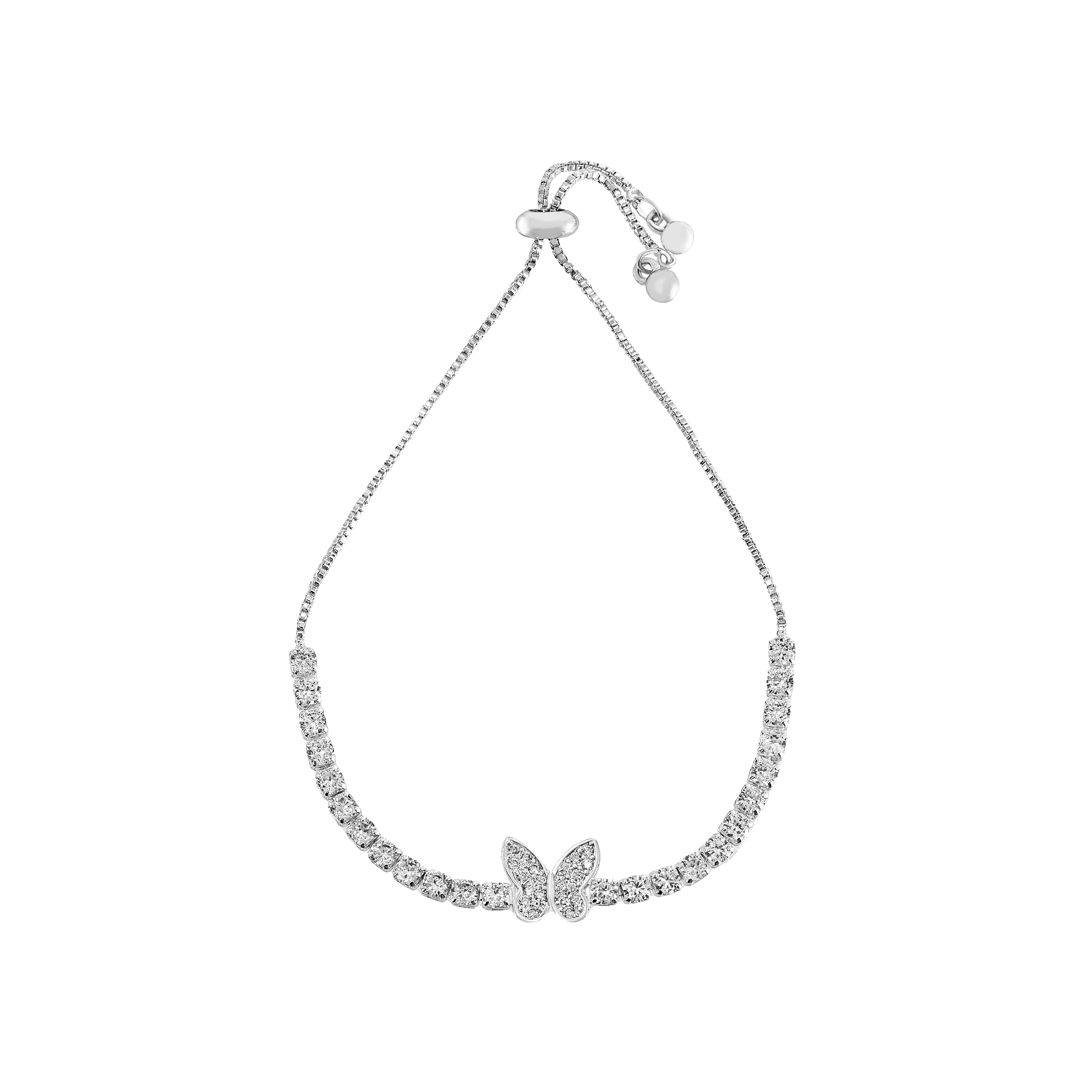 Danecraft Cubic Zirconia Tennis Bracelet & Earrings Set