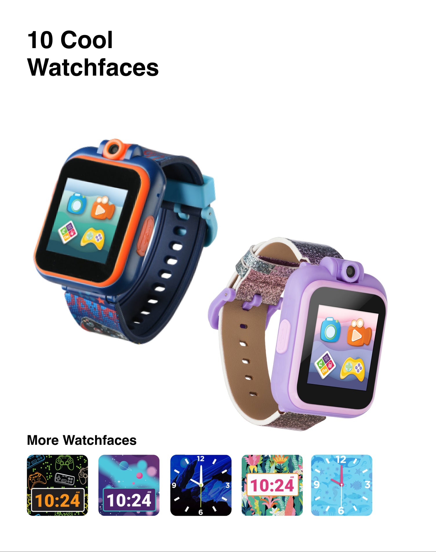 Playzoom Kids Smartwatch & Earbuds Set: Dark Blue/Orange Game station